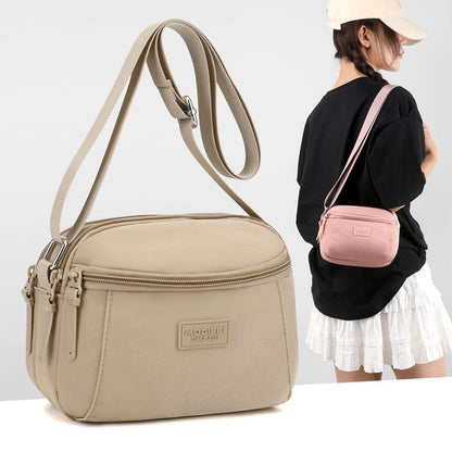 2024 New Fashion All-Match Messenger Bag for Women Summer Solid Color Casual Nylon Shoulder Bag Mini Bag for Women