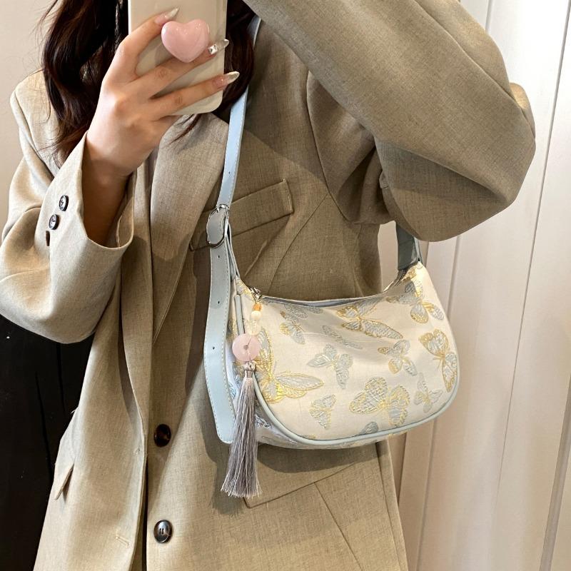 New Chinese Style National Style Trendy Small Bags Women's 2024 New Summer Commuter Shoulder Messenger Bag Dumpling Bag