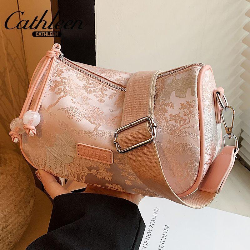 New Chinese Style Bag for Women New All-Matching Crossbody Cloth Bag Design Sense Niche Ladies Pillow Bag female