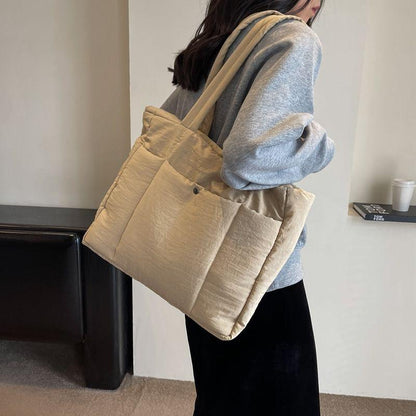 Large Capacity Community Bag 2024 Simple Bag Women's New Casual All-Match Shoulder Tote Bag Fashion Simple Women Shoulder Bag