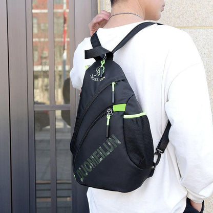 Backpack Men's Small Backpack Men's Multi-Functional Messenger Bag Large Capacity Casual Cool Portable Outdoor Small Backpack Fashion