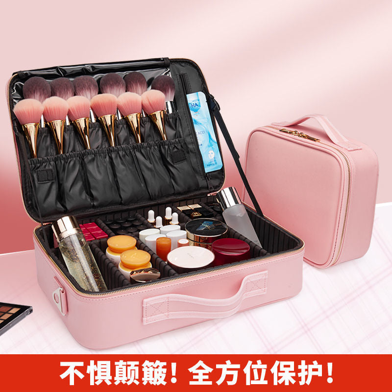 Portable Pink Girly Heart Makeup Bag Female Portable Travel Cosmetics Storage Bag Ins Style Super Popular Professional