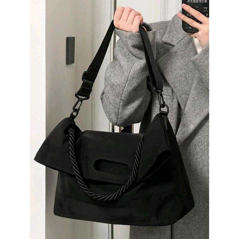 Large Capacity Women's Bag 2024 New Wide Strap Crossbody Bag High Sense All-Matching Messenger Bag Commuter Tote