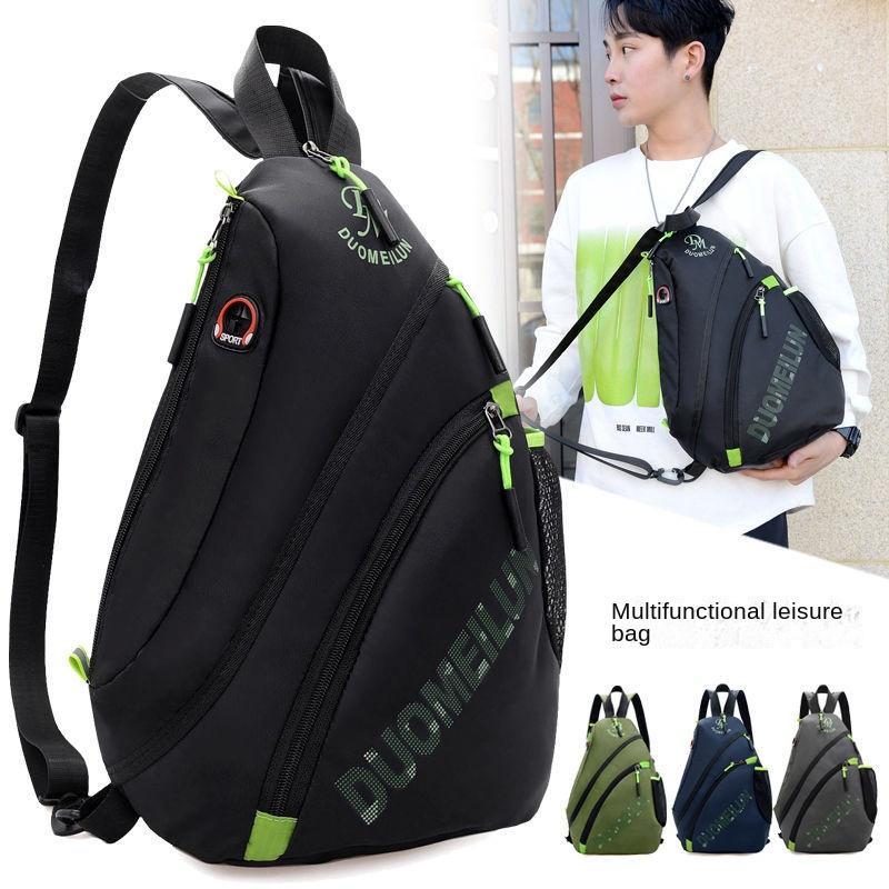 Backpack Men's Small Backpack Men's Multi-Functional Messenger Bag Large Capacity Casual Cool Portable Outdoor Small Backpack Fashion