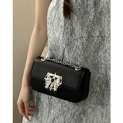 Textured Underarm Bag for Women 2024 New Fashion Summer Chain Small Square Bag Versatile INS One Shoulder Crossbody Bag Temperament Women's Crossbody Bag Advanced Women's Chain Bag