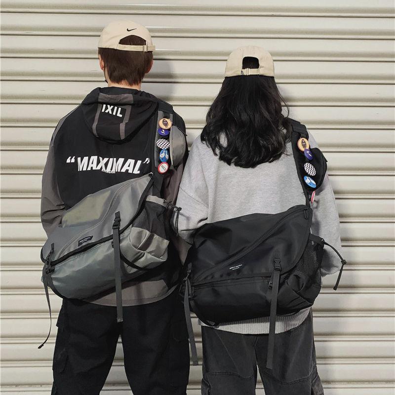 Single Shoulder Messenger Bag Men Fashion Brands Working Style Bag Student Casual Ins Harajuku Dead Flying Satchel Female Functional Messenger Bag