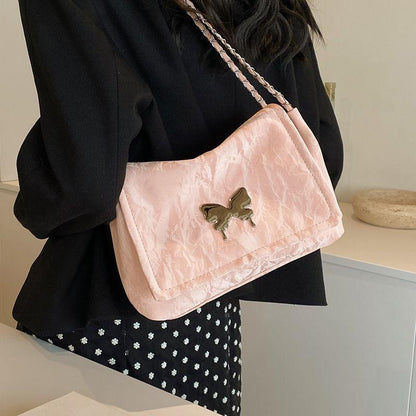 New crossbody bag Popular Bag Women's 2024 New Fashion Suede Chain Shoulder Bag Casual All-Match Tote Hobo Bag female