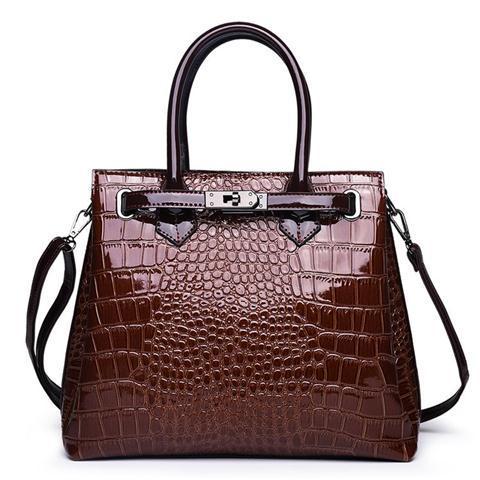 Alligator Print Handbag Women's 2024 New Temperament Wild Large Capacity Shoulder Bag European and American Fashion Trendy Women's Bag