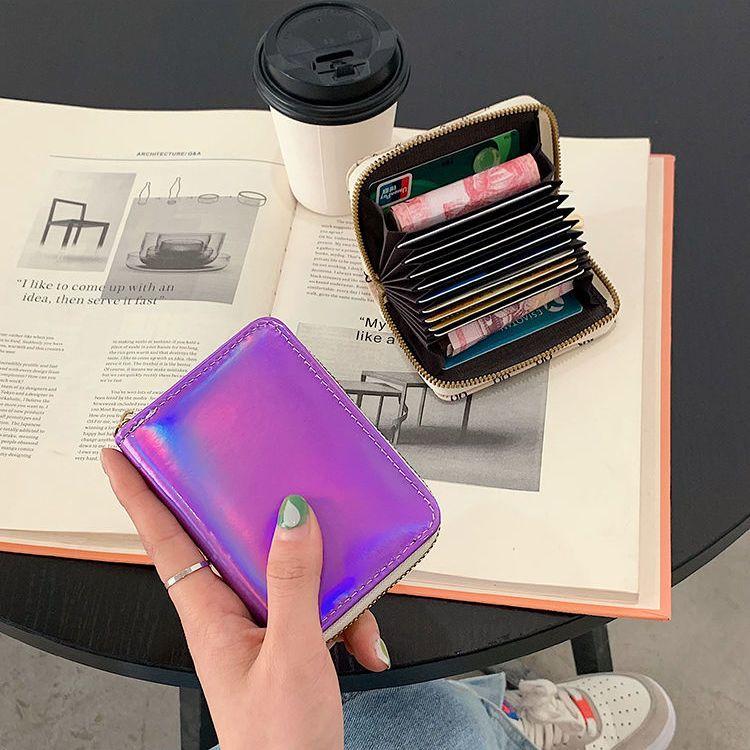 Laser Card Holder Female Multiple Card Slots Large Capacity 2024 New Exquisite High-End Bank Card Storage Card Holder Small Card Holder