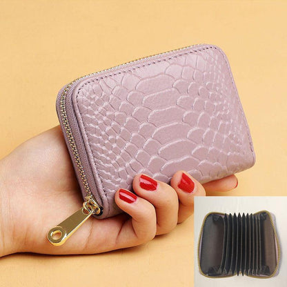 2024 New Fashion PU Pickup Bag Women's Leisure Simple Card Case Small and Large Capacity Multiple Card Positions Men's and Women's Bank Card Case