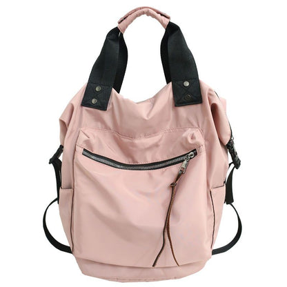 Fashion Backpack Female Student Korean Style Versatile Backpack Large Capacity Travel Backpack Women's Backpack Hand-Carrying Multifunctional