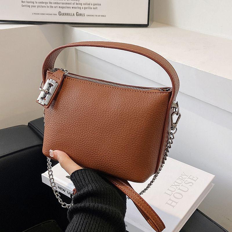 Milk Tea Color High-Grade Bag Women's Fashionable Stylish Simple and Versatile Women's Bag Refined Grace Women's Bag Crossbody