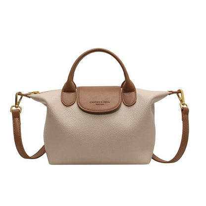 Special-Interest Design Fashion Color Contrast Soft Leather Dumpling Bag 2024 New Advanced Texture Handbag All-Match Messenger Bag for Women