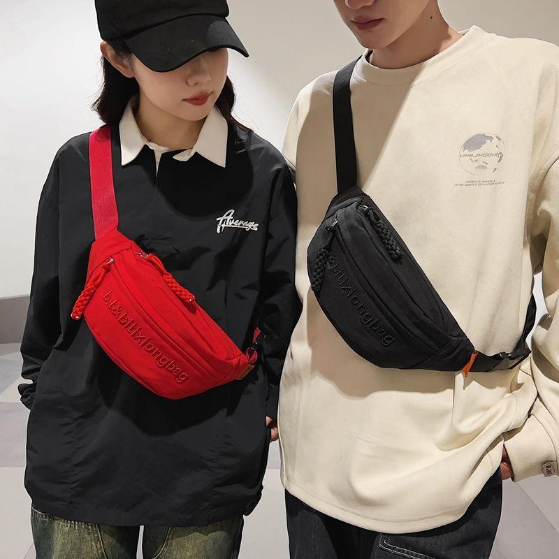 Chest Bag Crossbody Bag 2024 New All-Match Sports One-Shoulder Niche Messenger Bag Waist Bag Ins Casual Backpack Men and Women Same Style