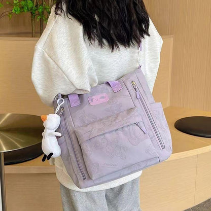 Special-Interest Design Good-looking Japanese Cute Bear Tote Bag Large Capacity College Student Class Portable Shoulder Bag Female