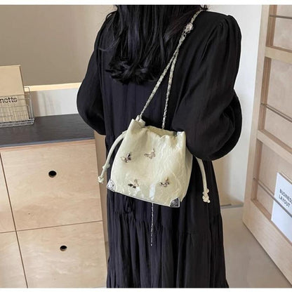 Summer Niche Super Popular Bag Female 2024 New Fashion Popular All-Match Shoulder Bag Chain Cross Body Bucket Bag