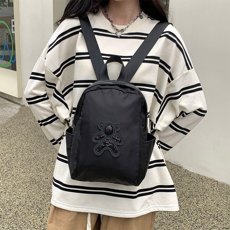 Backpack Women's 2024 New Travel Oxford Cloth Small Backpack Women's Versatile Fashion Canvas Small Book Bag female