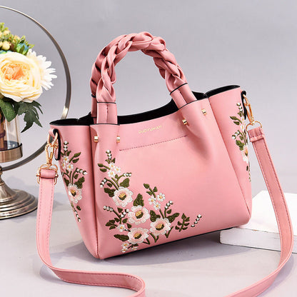 One-Shoulder Crossbady Handbag 2024 New Middle-Aged Mother Women's Bag Elegant All-Match Big Bag for Middle-Aged and Elderly Grandma