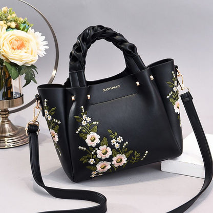 One-Shoulder Crossbady Handbag 2024 New Middle-Aged Mother Women's Bag Elegant All-Match Big Bag for Middle-Aged and Elderly Grandma