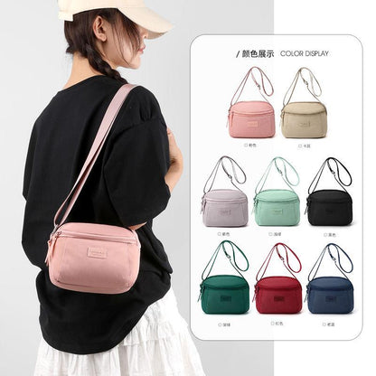 2024 New Fashion All-Match Messenger Bag for Women Summer Solid Color Casual Nylon Shoulder Bag Mini Bag for Women