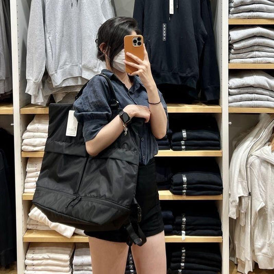 2024 New Fashion Travel Bag Solid Color Men's and Women's Clothing Handbag One-Shoulder Dual-Use Shoulder Strap Adjustable Waterproof