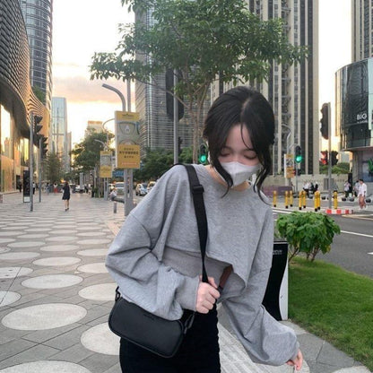 New Korean Style Versatile Casual Black Mini Square Bag Niche Messenger Bag Ins Shoulder Bag Letter Chest Bag Women's Messenger Bag