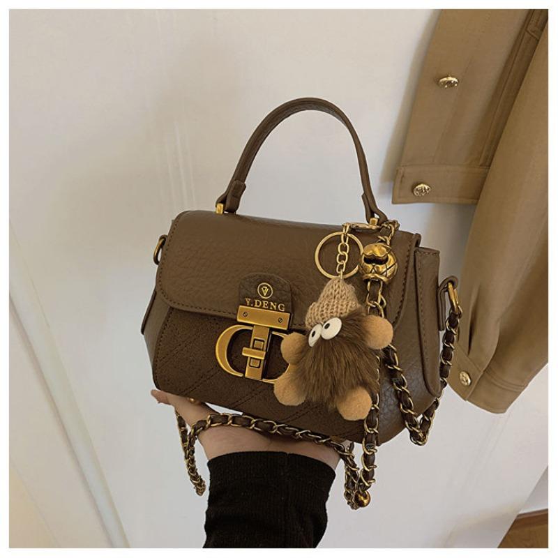 Advanced Texture Small Handbags Women's 2024 New Fashion Shoulder Messenger Bag Versatile Chain Small Square Bag