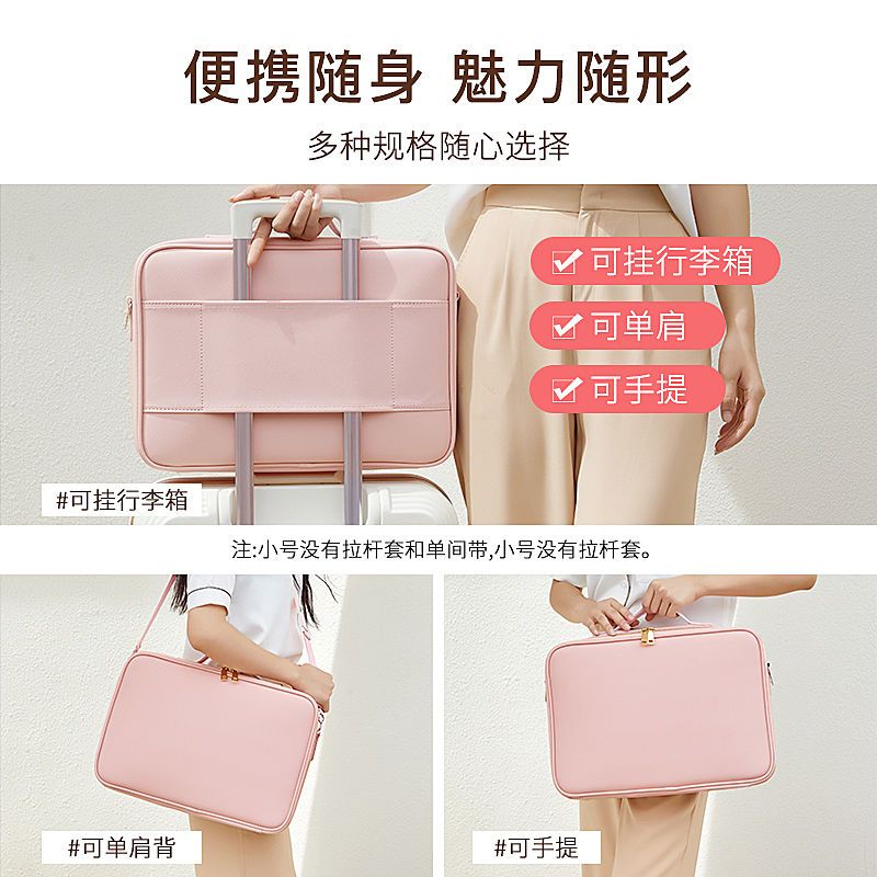 Portable Pink Girly Heart Makeup Bag Female Portable Travel Cosmetics Storage Bag Ins Style Super Popular Professional