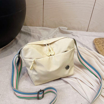 Women's Messenger Bag 2024 New Tang Style Colorful Fashion Trendy Versatile Canvas Bag Lightweight Small Shoulder Bag Dumpling Bag