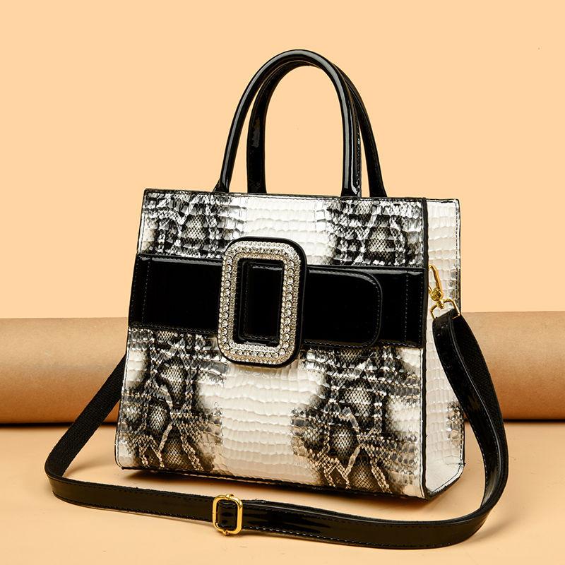 High Quality Crocodile Patterned Portable Women's Bag 2024 New Middle-aged Mom Crossbody Bag Fashion Shoulder Bag