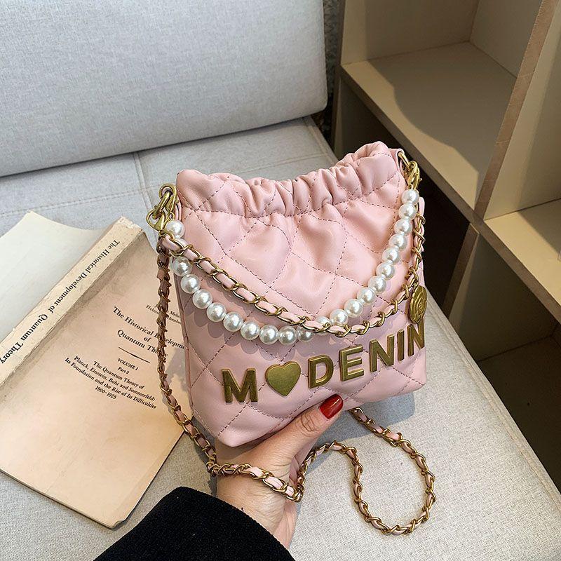 2024 New French Entry Lux Chain Bucket Bag Commuter Storage Bag Fashion All-Match Shoulder Messenger Bag Women's Bag