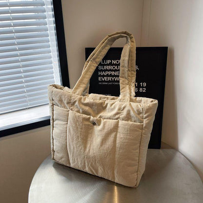 Large Capacity Community Bag 2024 Simple Bag Women's New Casual All-Match Shoulder Tote Bag Fashion Simple Women Shoulder Bag