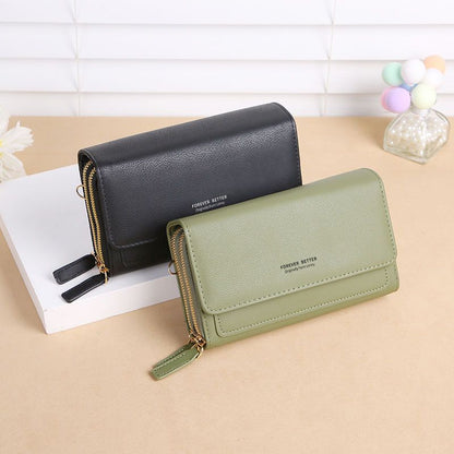 2024 new touch screen mobile phone bag Women's fashion Versatile one shoulder messenger bag Transparent mobile phone wallet