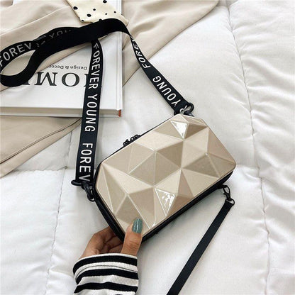 2024 new fashion small square bag trend personality slanting shoulder bag mini luggage bag fashion versatile bag mobile phone bag mini bag cute girl bag