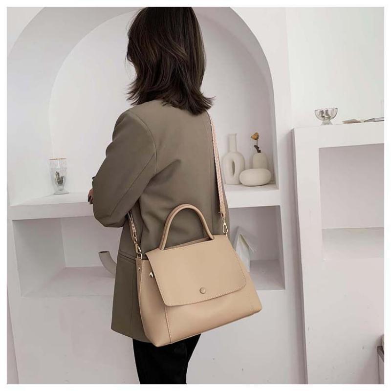 Fashion Versatile Women's Bag 2024 New Leather Simple Handbag Single Shoulder Crossbody Bag Large Capacity Women's Bag Premium Women's Handbag