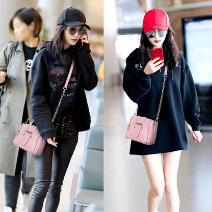 Women's 2024 Latest Fashion Retro Bucket Bag Korean Style Chain Shoulder Messenger Bag High-End Shoulder Bag