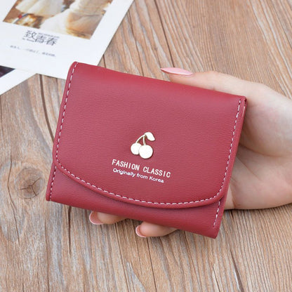 Women's Wallet Women's Short Cute Mini Zero Wallet Student Thin Fashionable Soft Leather Wallet Wallet Trend