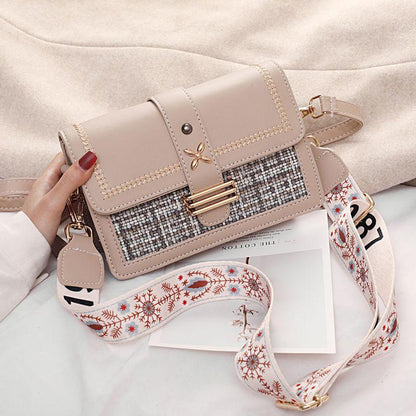 2024 new style small square bag fashion new fashion versatile simple single shoulder messenger bag temperament single shoulder bag high quality women's bag diagonal leather bag