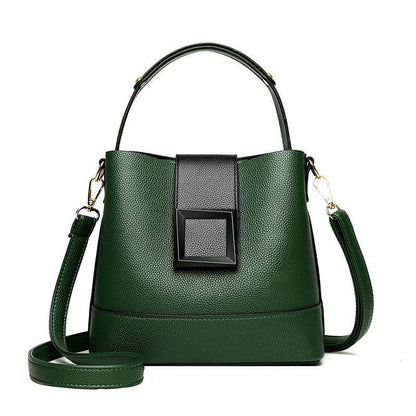 High quality bucket bag women's 2024 new fashion soft leather one-shoulder messenger bag versatile large capacity portable women's bag temperament women's bag advanced feeling women's bag