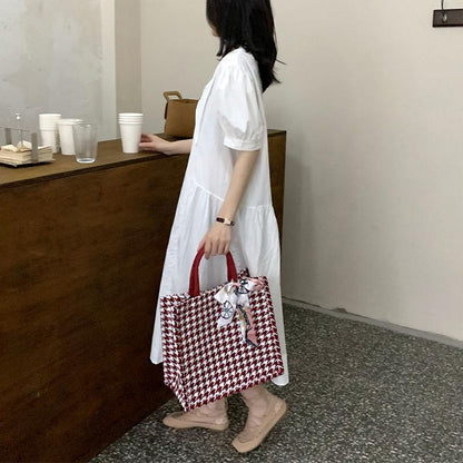 South Korea ins canvas tote bag bag 2024 new net red student female bag large capacity tote bag