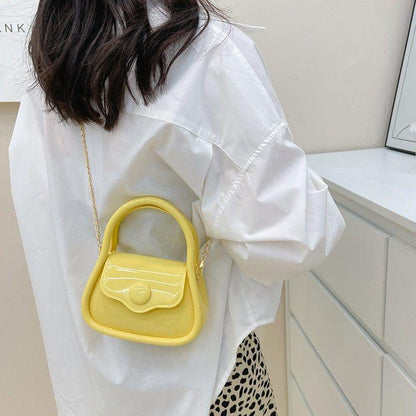 2024 new women's jelly bag small and delicate chain bag mini small bag portable one-shoulder messenger bag women's chain bag girl's advanced sense diagonal chain bag