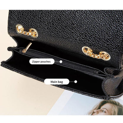 2024 Spring and Summer New Fashion Elegant Women's Bag Classic Versatile Fashion Chain Bag Small Daily Crossbody Bag Light Luxury Premium Small Square Bag Delicate Small Fragrant Bag