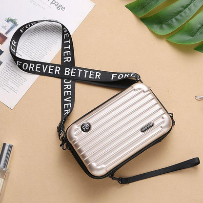 2024 New Luggage Women's Small Bag Crossbody Shoulder Personality Hand-Held Mini Suitcase-Style Small Square Box Bag