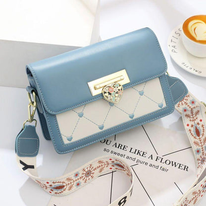 2024 new spring and summer high grade delicate messenger bag fashion versatile rhombus shoulder bag small design contrast color bag elegant lovely women's small square bag