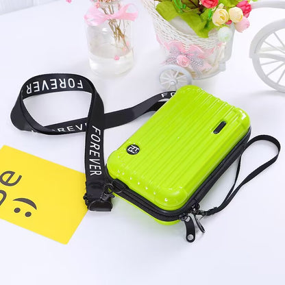 2024 New Luggage Women's Small Bag Crossbody Shoulder Personality Hand-Held Mini Suitcase-Style Small Square Box Bag