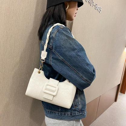 High-quality PU underarm bag simple texture small bag women's 2024 new fashion and popular portable messenger bag all-match shoulder underarm bag