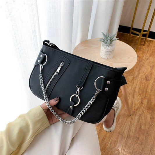 Fashion underarm bag 2024 new trend personality versatile one-shoulder messenger bag nylon cloth chain handbag women's high-quality underarm bag small bag