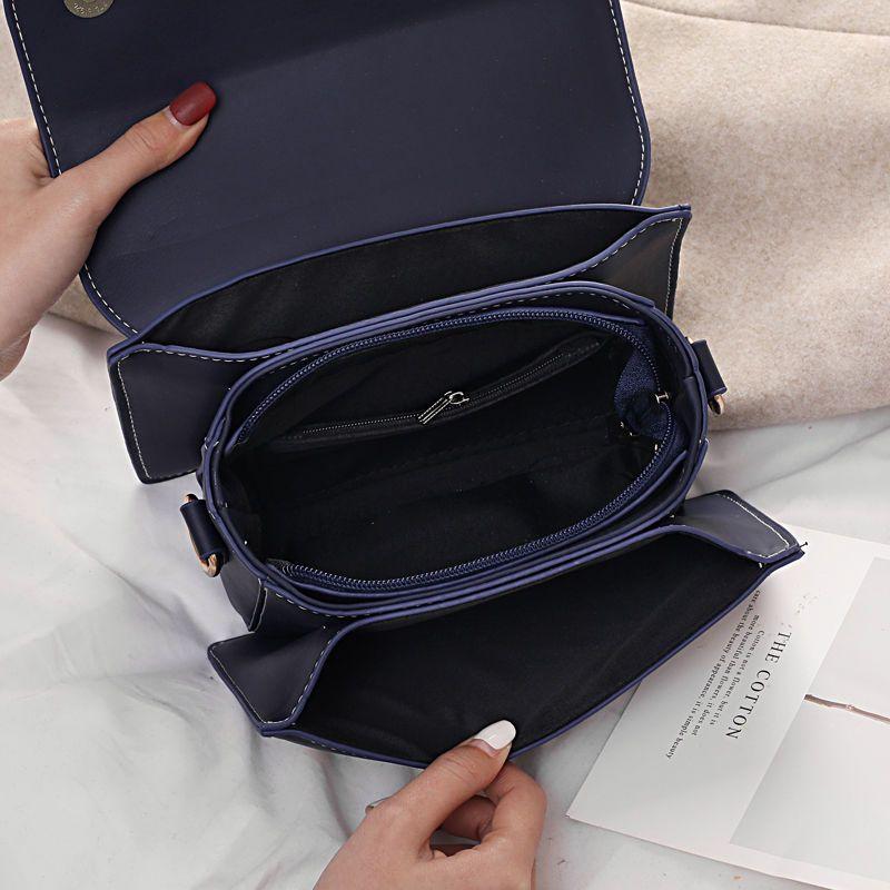 2024 new style small square bag fashion new fashion versatile simple single shoulder messenger bag temperament single shoulder bag high quality women's bag diagonal leather bag