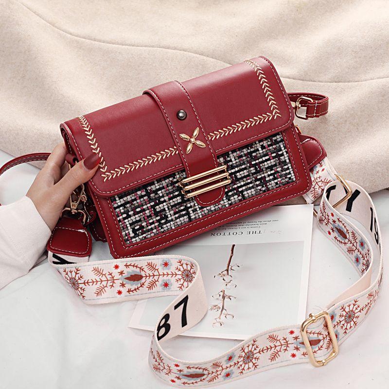 2024 new style small square bag fashion new fashion versatile simple single shoulder messenger bag temperament single shoulder bag high quality women's bag diagonal leather bag