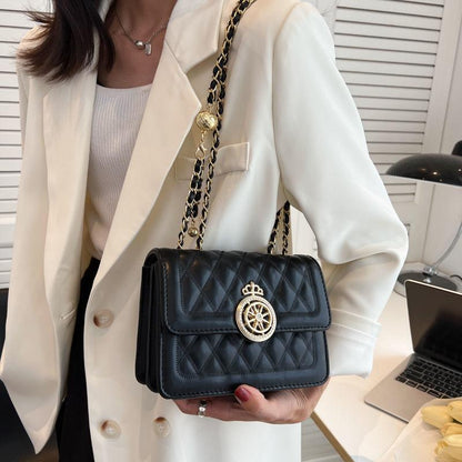 Fashionable cross bag women's 2024 new style elegant temperament versatile shoulder bag high sense hot selling cross bag small square bag chain bag